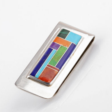 Southwestern Style Money Clip with Inlay