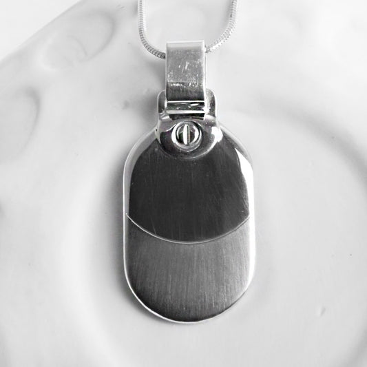 Sterling Silver Dog Tag Pendant