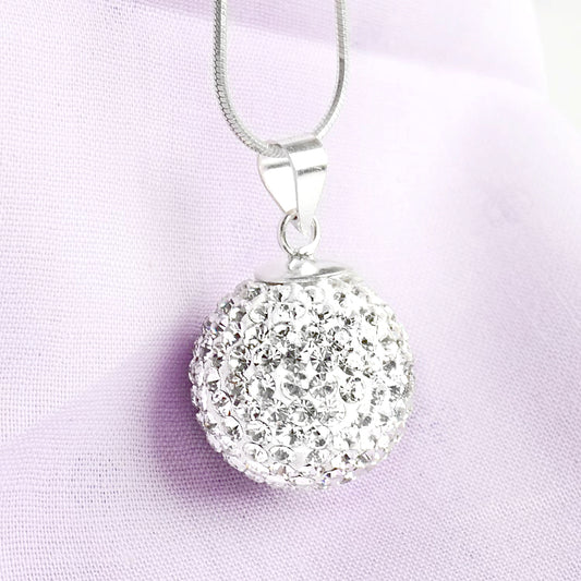 Disco Sparkling Pavé Ball Pendant