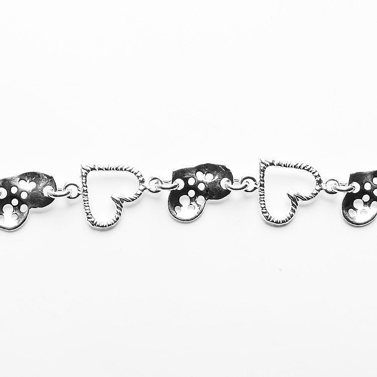 Silver Bracelet of Hearts