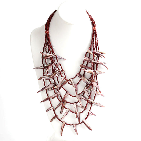 Abalone Spikes Necklace