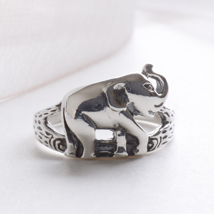 Silver Elephant Ring