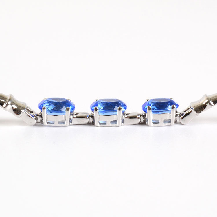 Blue Topaz in Silver Bracelet