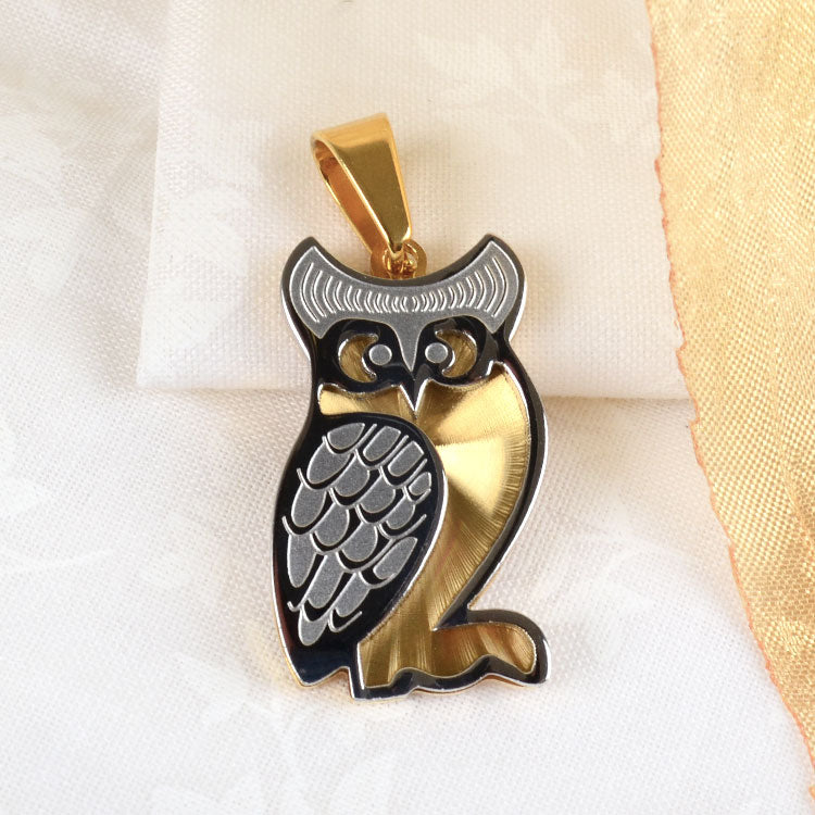 Two Toned Owl Pendant