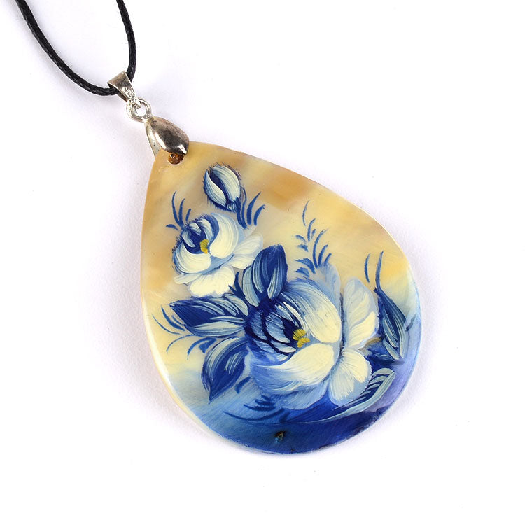 Blue Zhostovo Necklace
