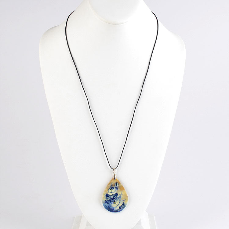 Blue Zhostovo Necklace