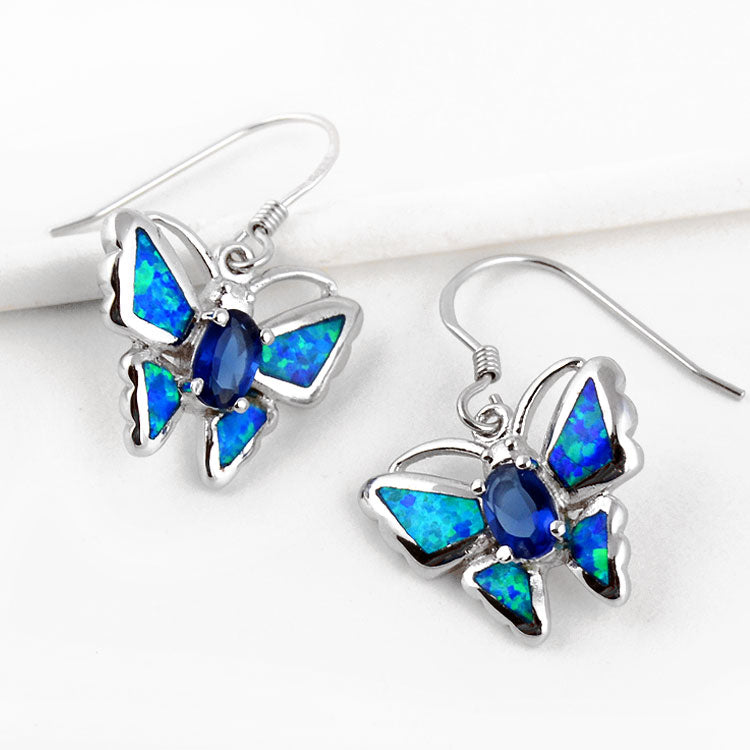 Beautiful Butterflies Opal Earrings