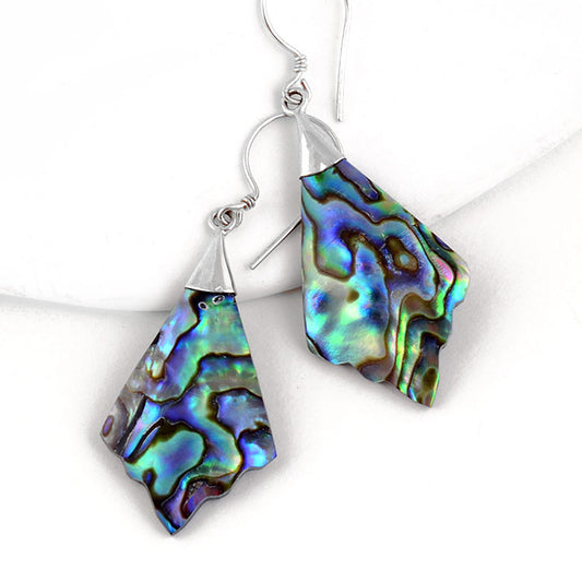 Abalone & Silver Hook Earrings