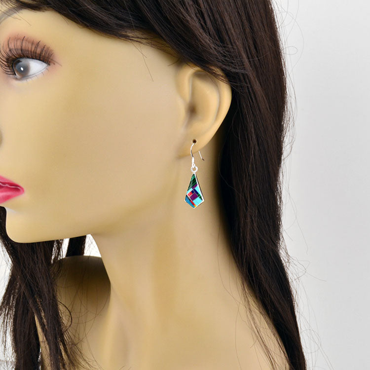 Cool Multi-Stone Inlay Earrings