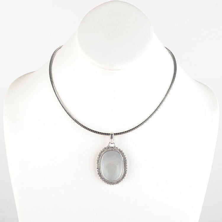 Mother of Pearl in Silver Pendant
