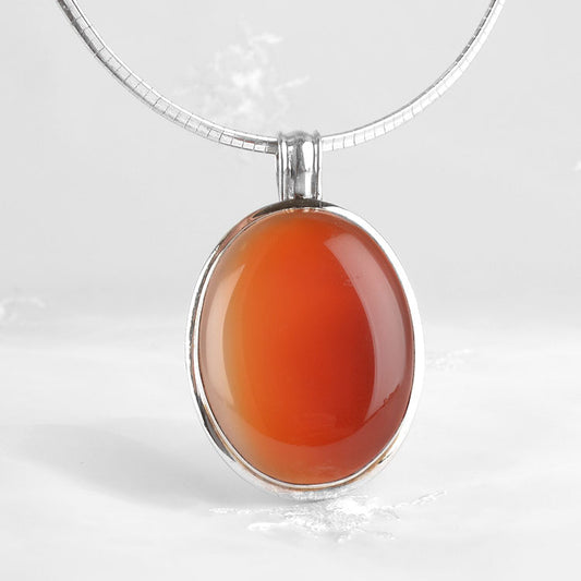 Natural Carnelian Gemstone Pendant