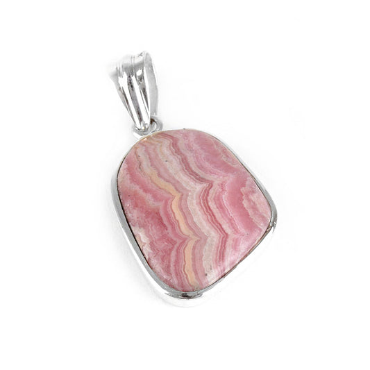 Unique Shape Rhodochrosite Pendant