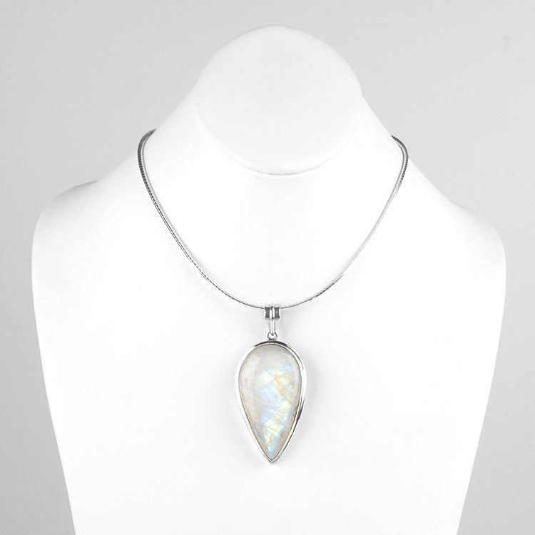 Large Inverted Drop Moonstone Pendant