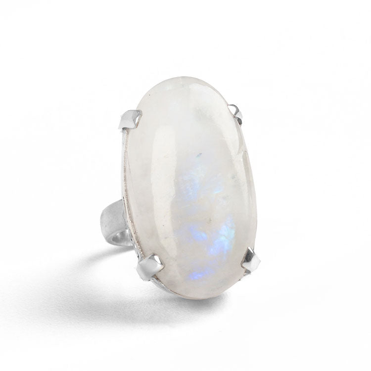 Large High Set Moonstone Ring