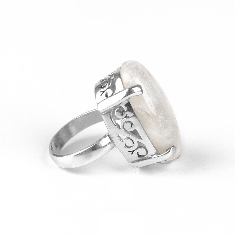 Large High Set Moonstone Ring
