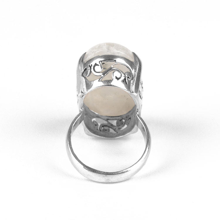 Large High Set Moonstone Ring