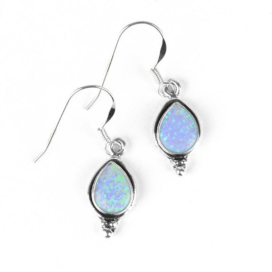 Created Opal Drop Earrings