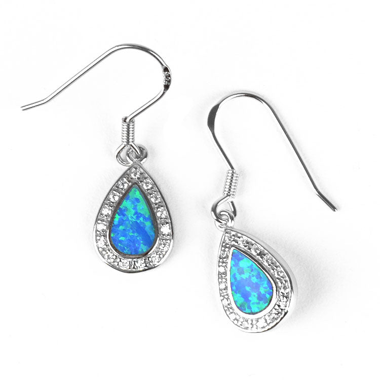 Opal & Crystals Drop Earrings