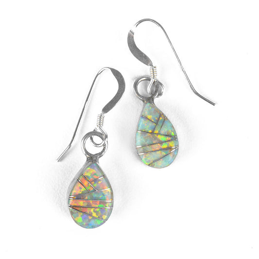 Opal Inlay Drop Earrings