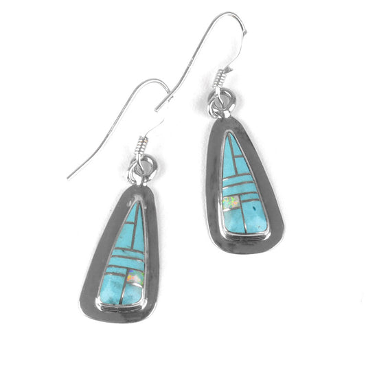 Turquoise with Opal Earrings