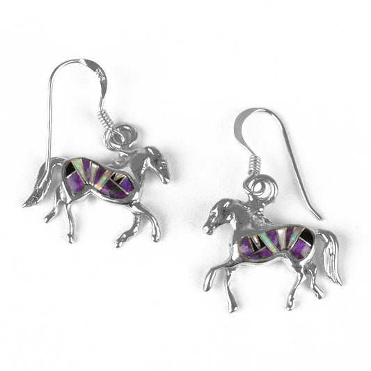 Gemstone Horse Earrings