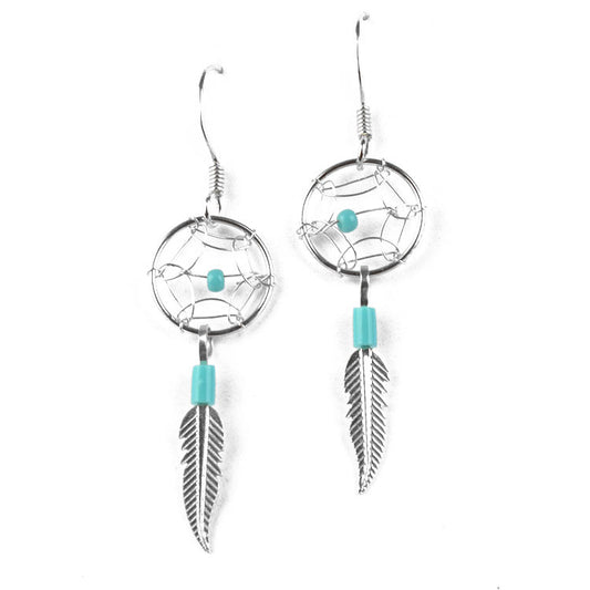 Dreamcatcher Earrings with Turquoise