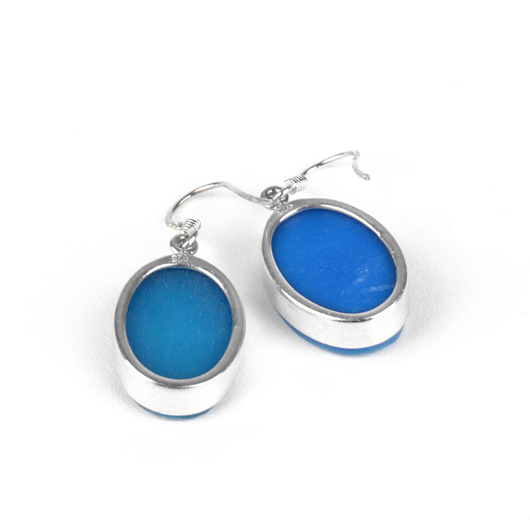 Blue Druzy Gemstone Earrings