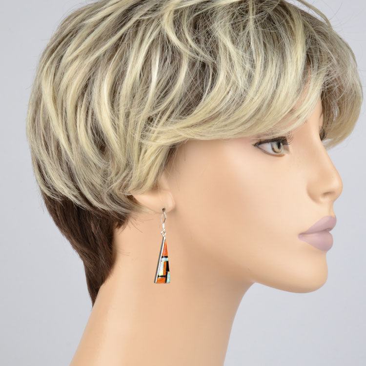 Spiny Oyster Shell & Opal Earrings