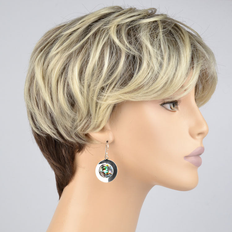 Abalone & Silver Circle Earrings