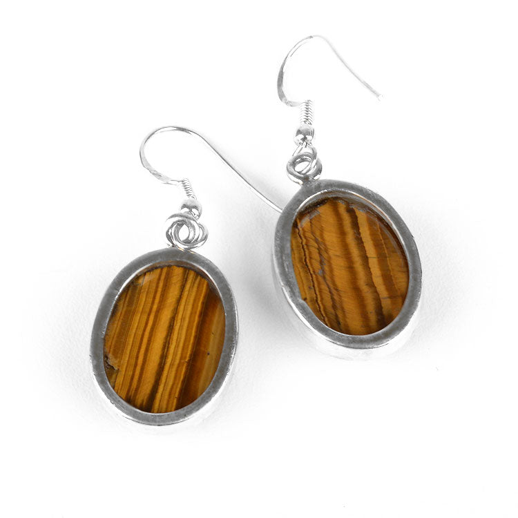 Tiger Eye Gemstone Earrings