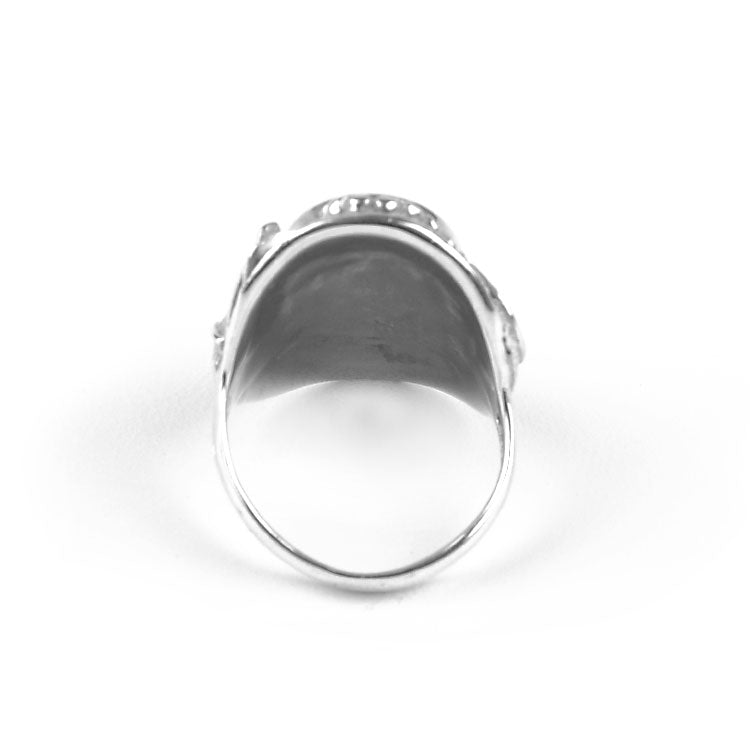 Comfy Turquoise & Silver Foliage Ring