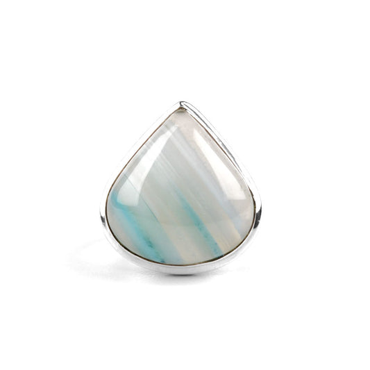 Blue Banded Agate Ring