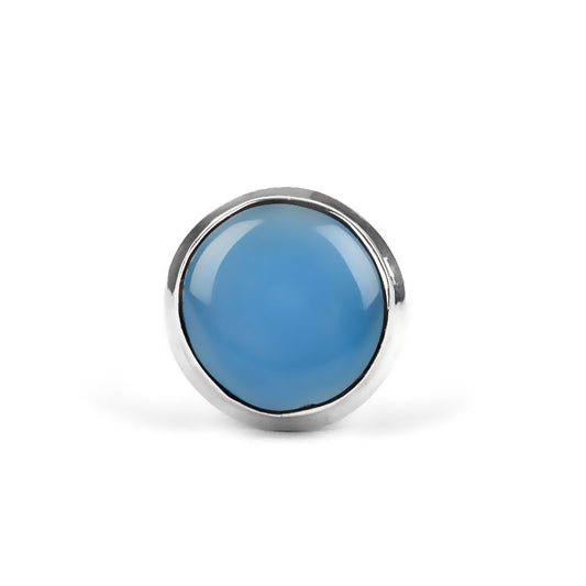 Round Chalcedony Gemstone Ring