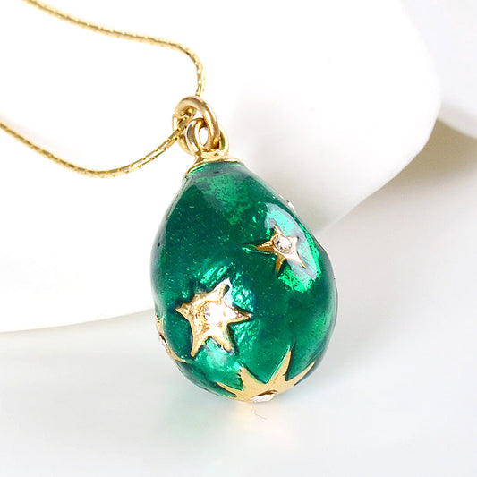 Green Faberge Egg Pendant