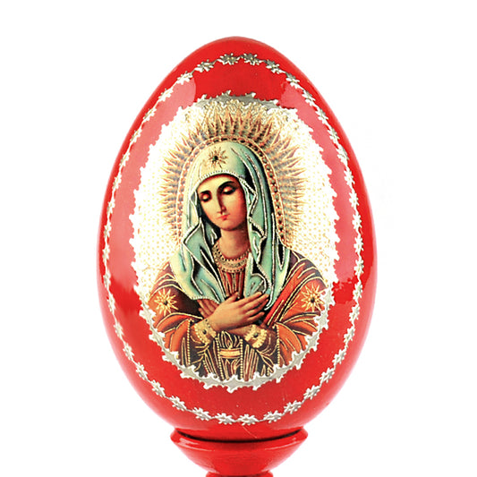 Madonna Russian Wooden Egg