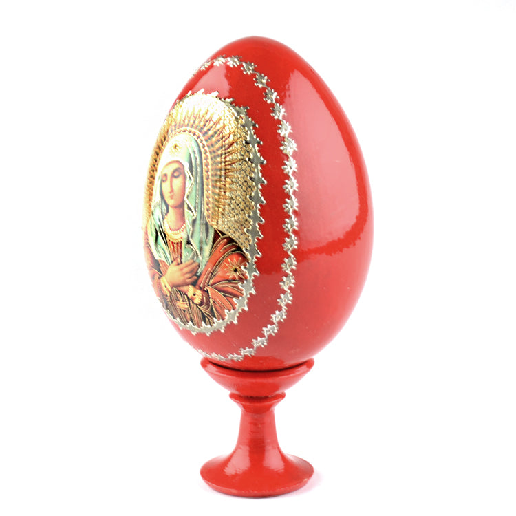 Madonna Russian Wooden Egg