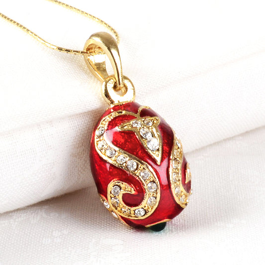 Red & Gold Egg Pendant