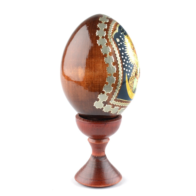 Wooden Icon Egg Madonna