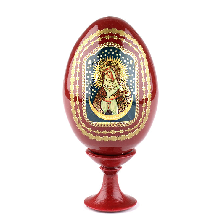 Madonna Wooden Red Egg