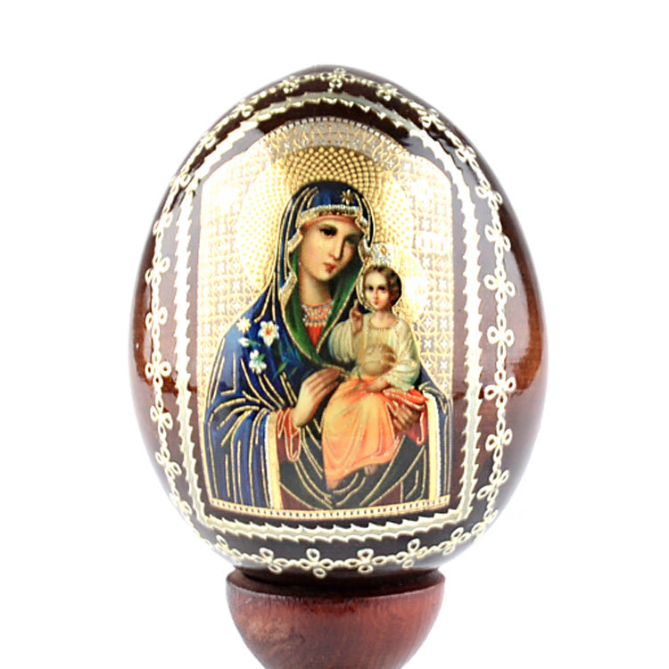 Mother Mary & Jesus Russian Icon Egg