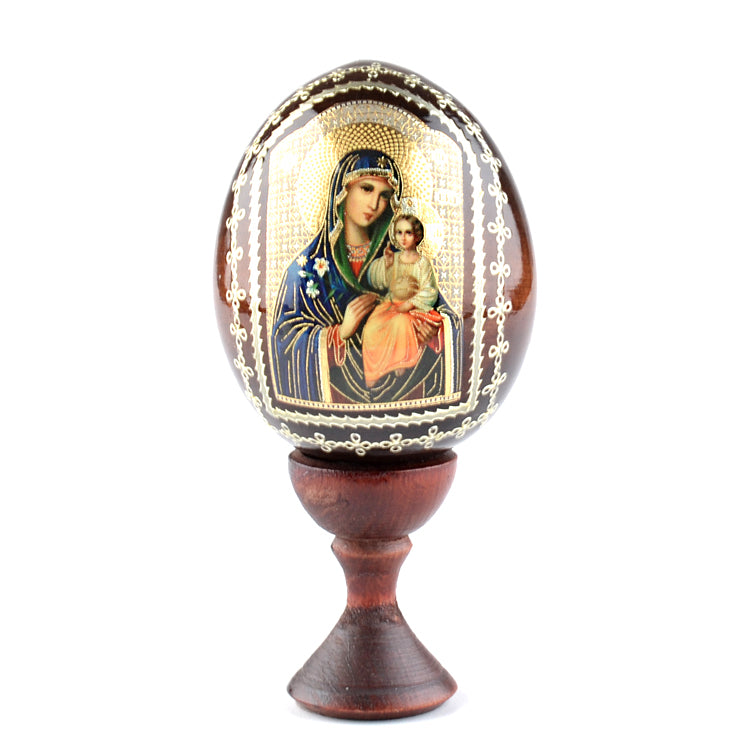 Mother Mary & Jesus Russian Icon Egg
