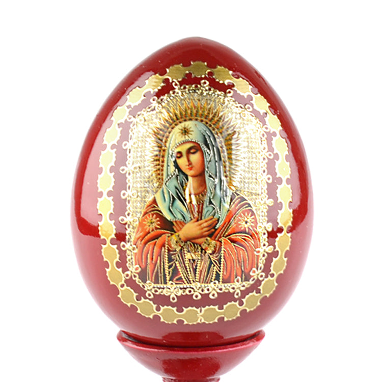 Russian Icon Egg Virgin Mary