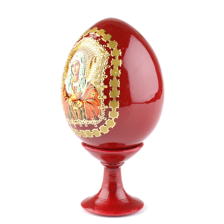 Russian Icon Egg Virgin Mary