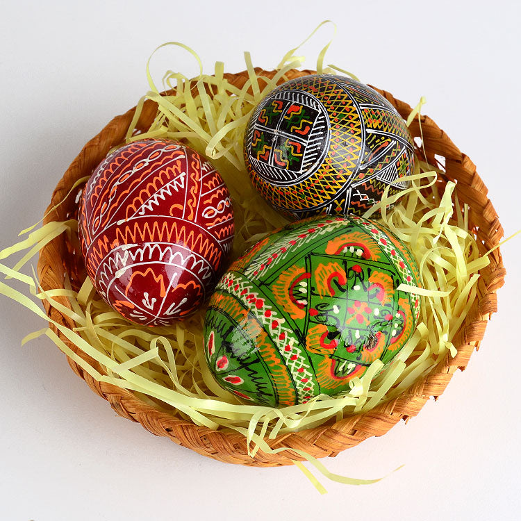 Easter Basket with Pisanki Eggs