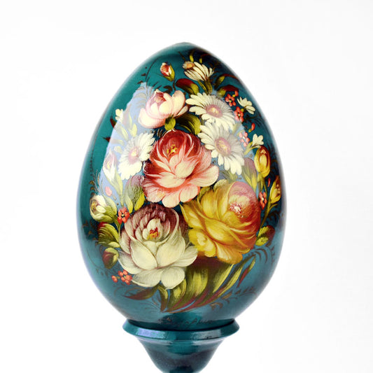 Beautiful Bouquet Wooden Egg