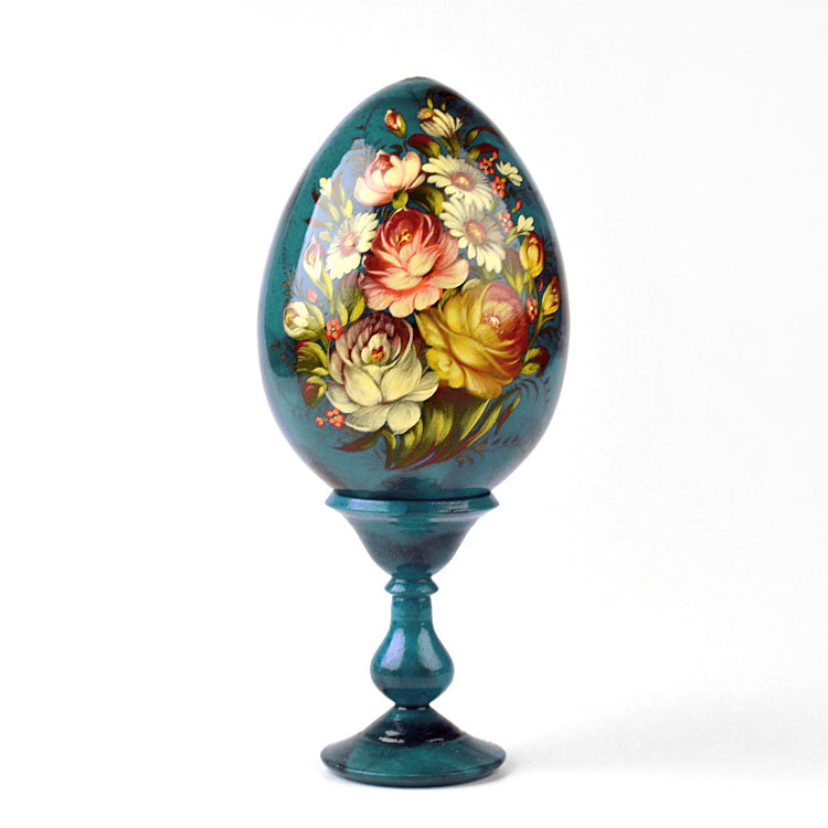 Beautiful Bouquet Wooden Egg
