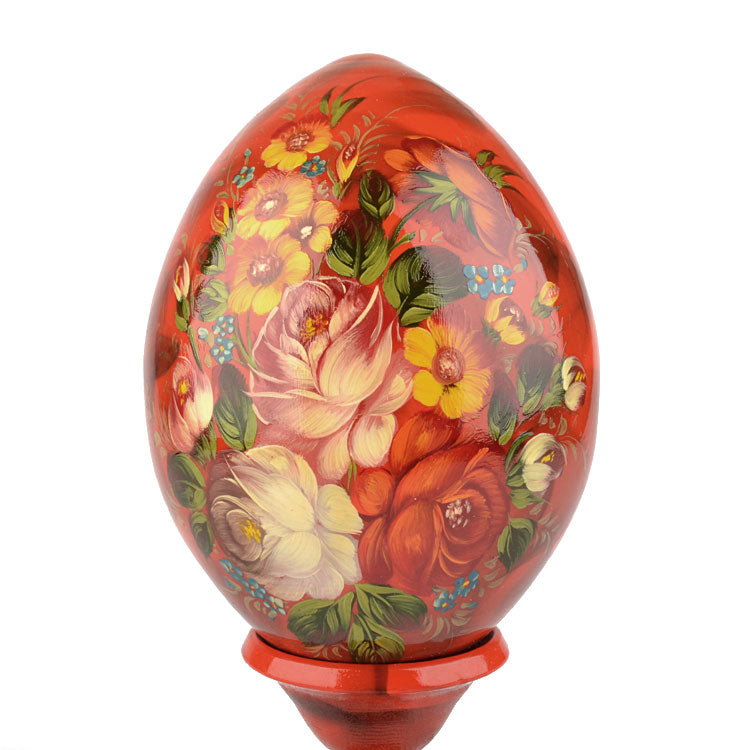 Botanic Wooden Egg with Stand