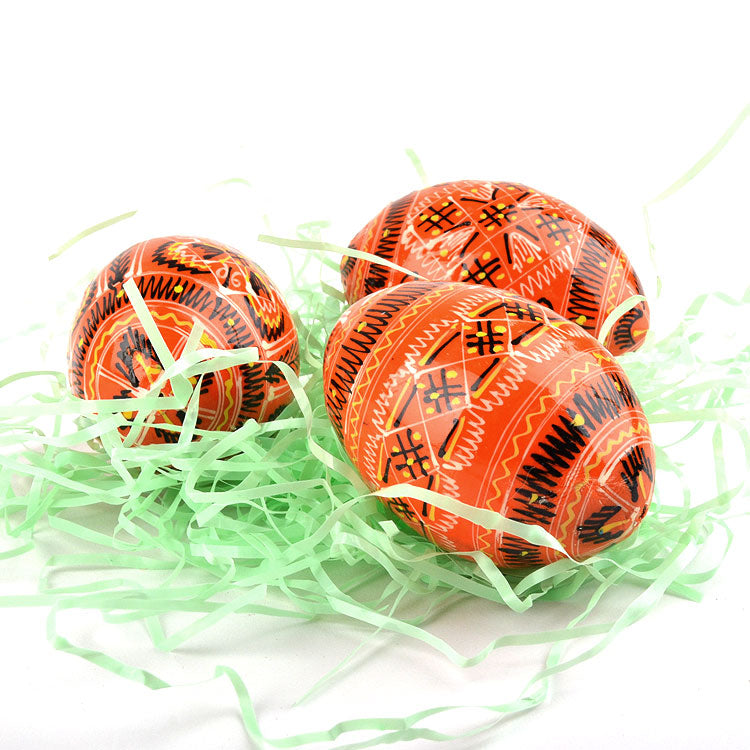 Orange Pysanky Eggs (3)
