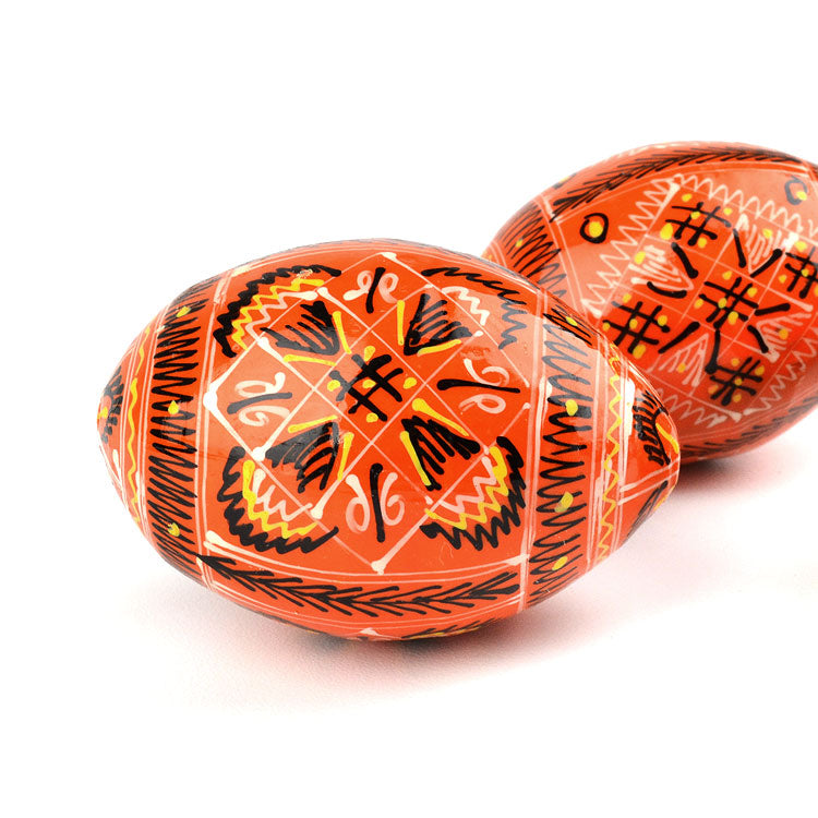 Orange Pysanky Eggs (3)