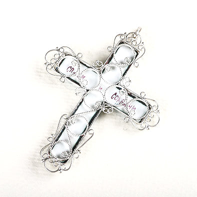 Finift Enamel Crucifix Pendant